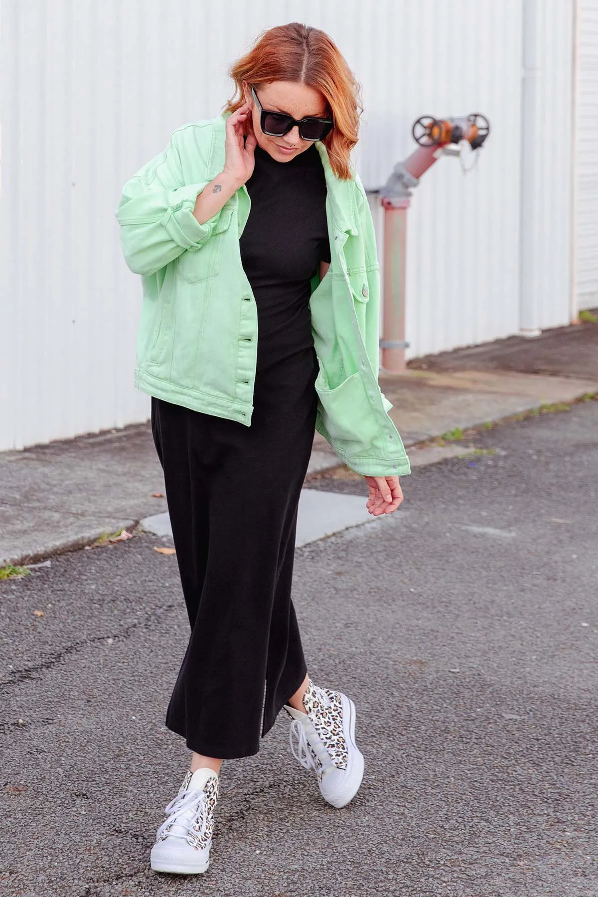 Street Denim Jacket - Mint