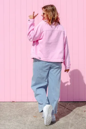 Street Denim Jacket - Pink