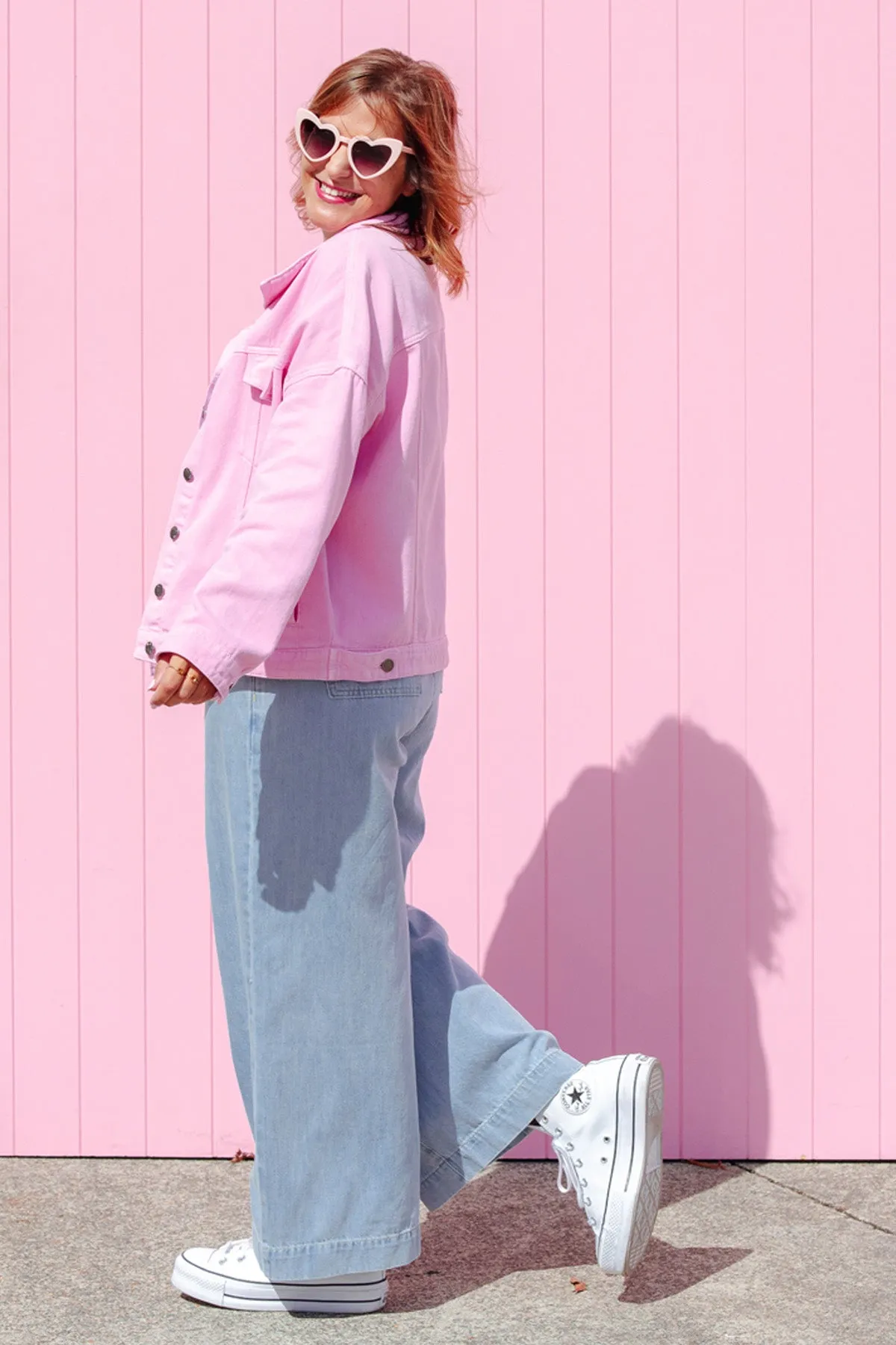 Street Denim Jacket - Pink