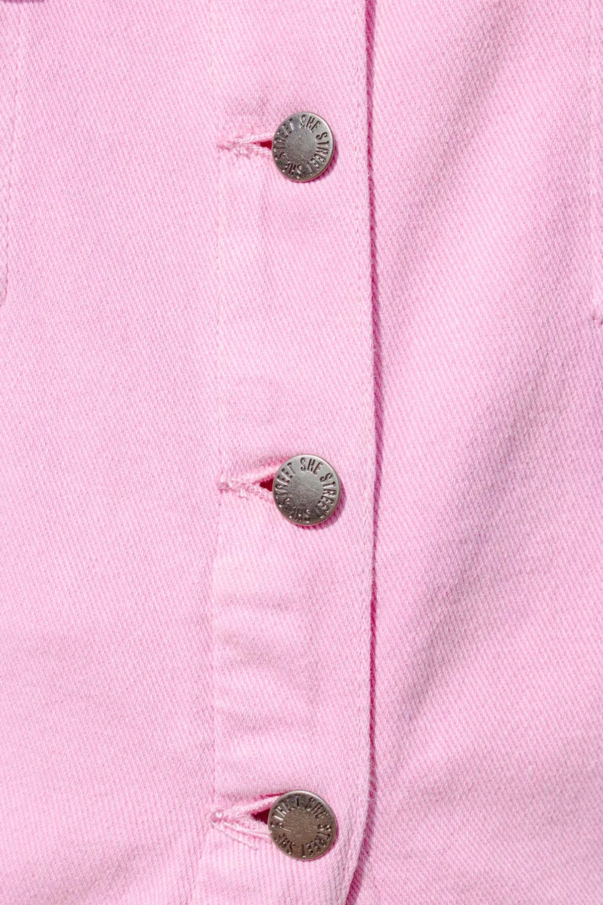 Street Denim Jacket - Pink