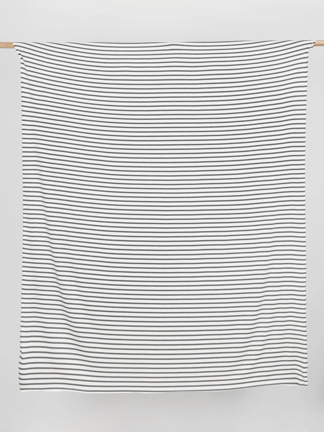 Stripe EcoVero Rayon Spandex Jersey Knit - Cream   Grey