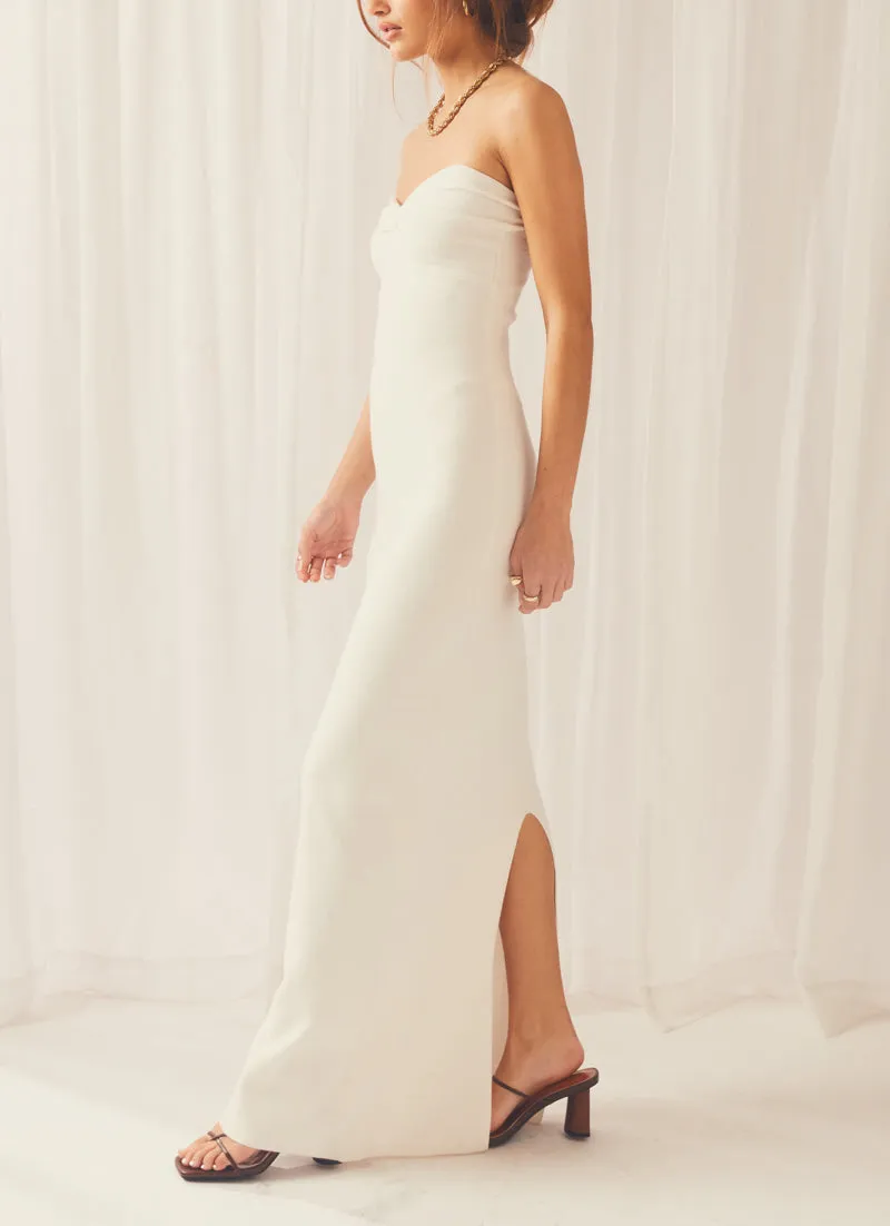 Treasure Knit Dress - White