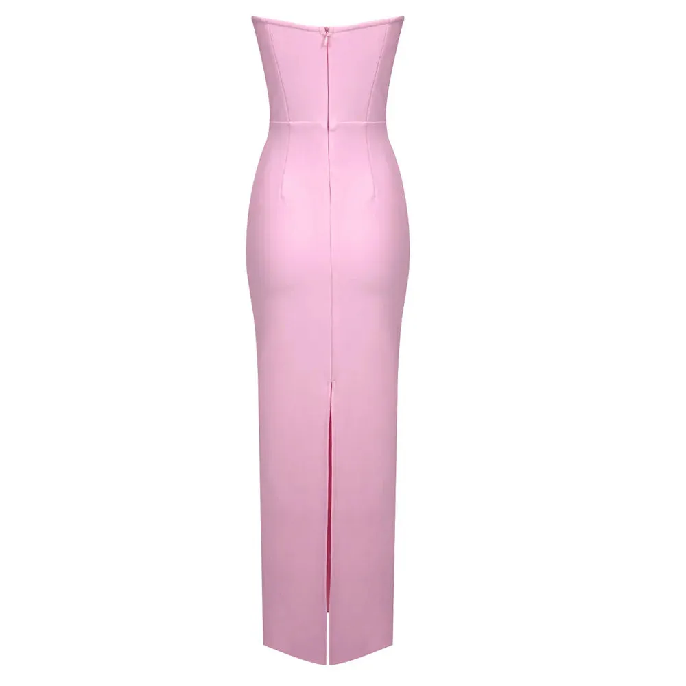 Trend4us Women's Strapless Sweetheart Beaded Evening Gown