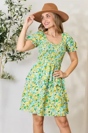 Womens Floral Spring Mini Dress