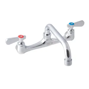 Workforce Standard Duty Faucet, 10" Swing Spout, 8" O.C. Splash Mount